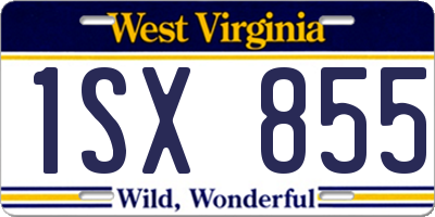 WV license plate 1SX855