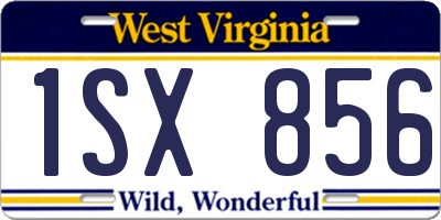 WV license plate 1SX856