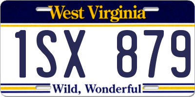 WV license plate 1SX879