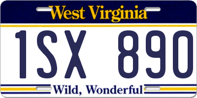 WV license plate 1SX890