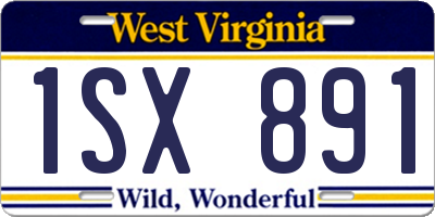 WV license plate 1SX891