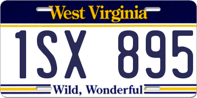 WV license plate 1SX895