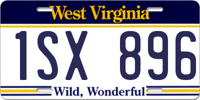 WV license plate 1SX896