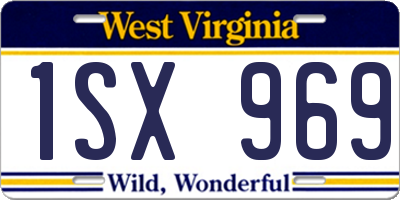 WV license plate 1SX969