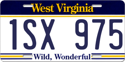 WV license plate 1SX975