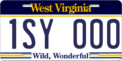 WV license plate 1SY000