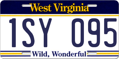 WV license plate 1SY095