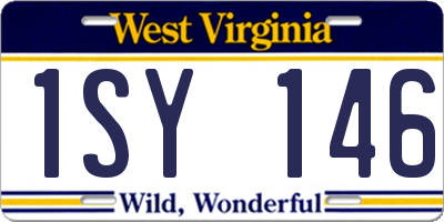 WV license plate 1SY146