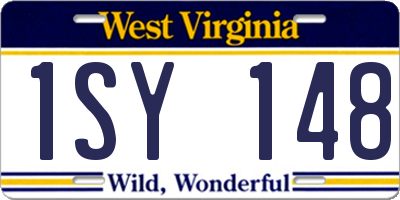 WV license plate 1SY148