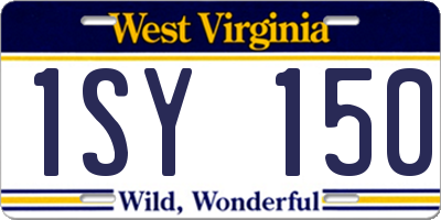 WV license plate 1SY150