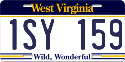 WV license plate 1SY159
