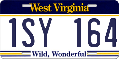 WV license plate 1SY164