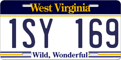 WV license plate 1SY169