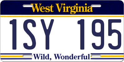 WV license plate 1SY195
