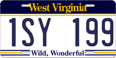 WV license plate 1SY199