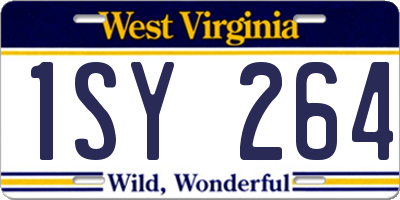WV license plate 1SY264