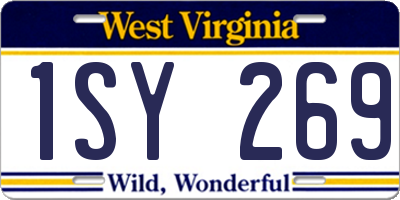 WV license plate 1SY269