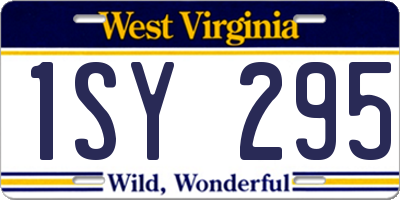WV license plate 1SY295