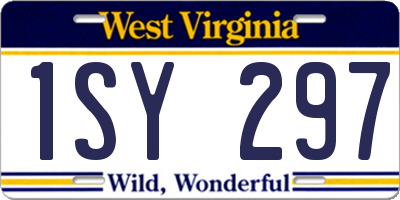 WV license plate 1SY297