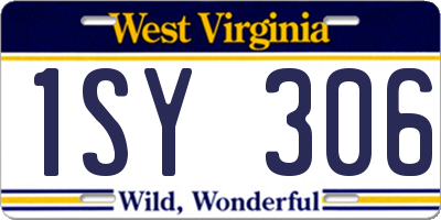 WV license plate 1SY306