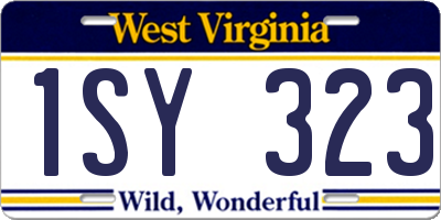 WV license plate 1SY323