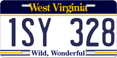 WV license plate 1SY328