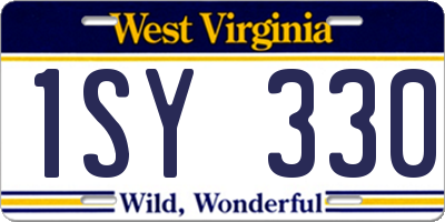 WV license plate 1SY330