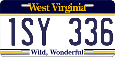 WV license plate 1SY336