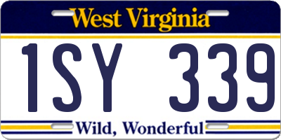 WV license plate 1SY339