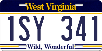 WV license plate 1SY341