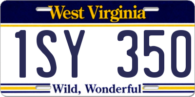 WV license plate 1SY350