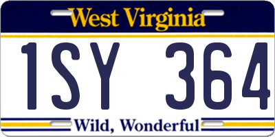 WV license plate 1SY364