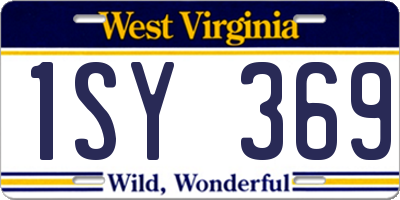 WV license plate 1SY369