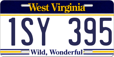 WV license plate 1SY395