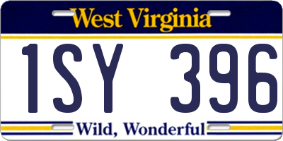 WV license plate 1SY396