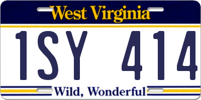 WV license plate 1SY414