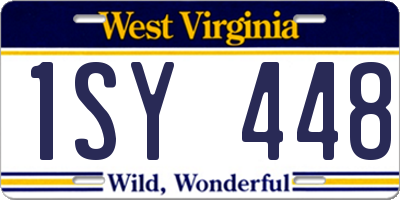 WV license plate 1SY448