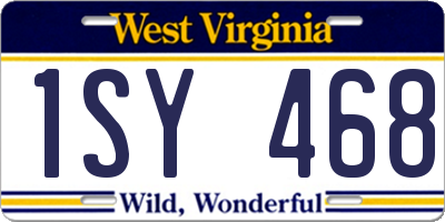 WV license plate 1SY468