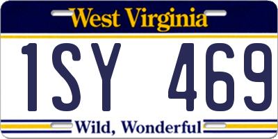 WV license plate 1SY469