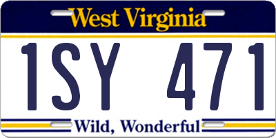 WV license plate 1SY471