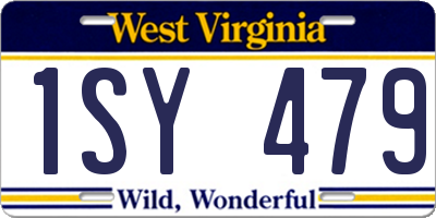 WV license plate 1SY479