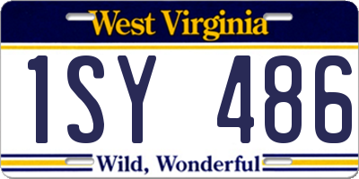 WV license plate 1SY486