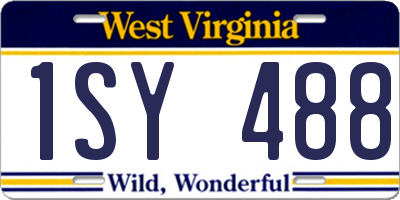 WV license plate 1SY488
