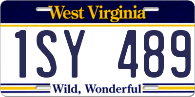 WV license plate 1SY489