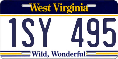 WV license plate 1SY495