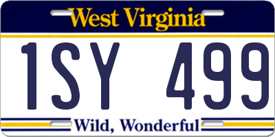 WV license plate 1SY499