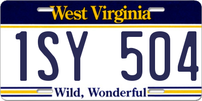 WV license plate 1SY504