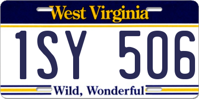 WV license plate 1SY506