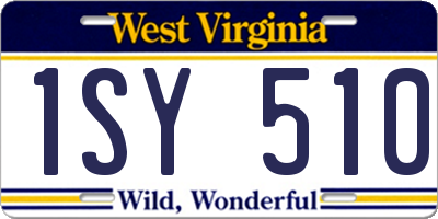 WV license plate 1SY510