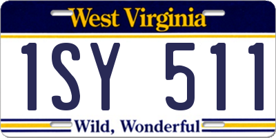 WV license plate 1SY511